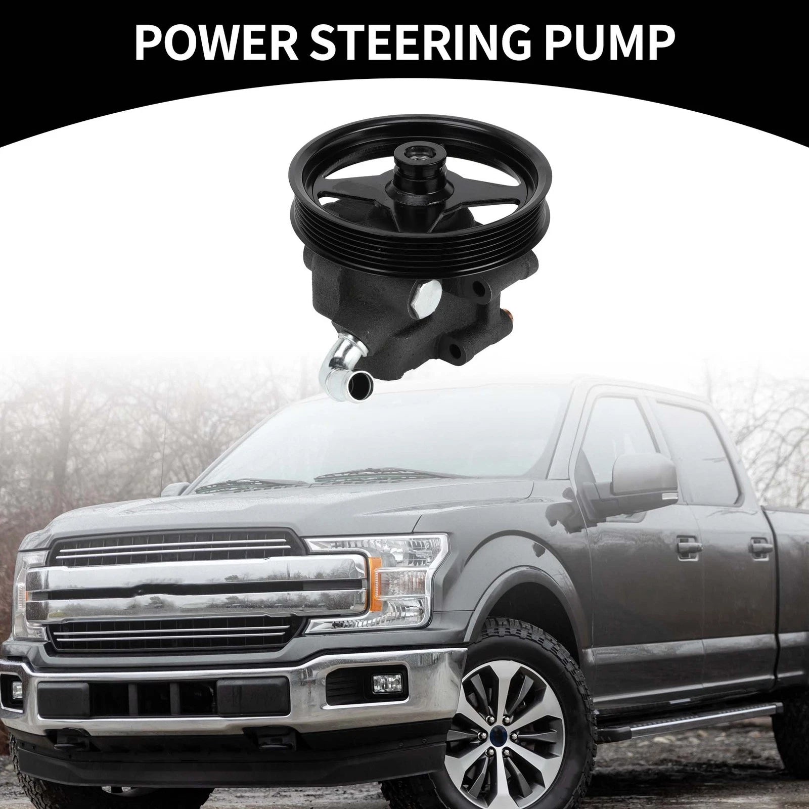 Power Steering Pump with Pulley for Ford Expedition (2001–2002) DAY20282