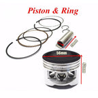 Piston Kit 56mm 13mm Pin Rings for YX140 140CC (PITPRO, ATOMIK)