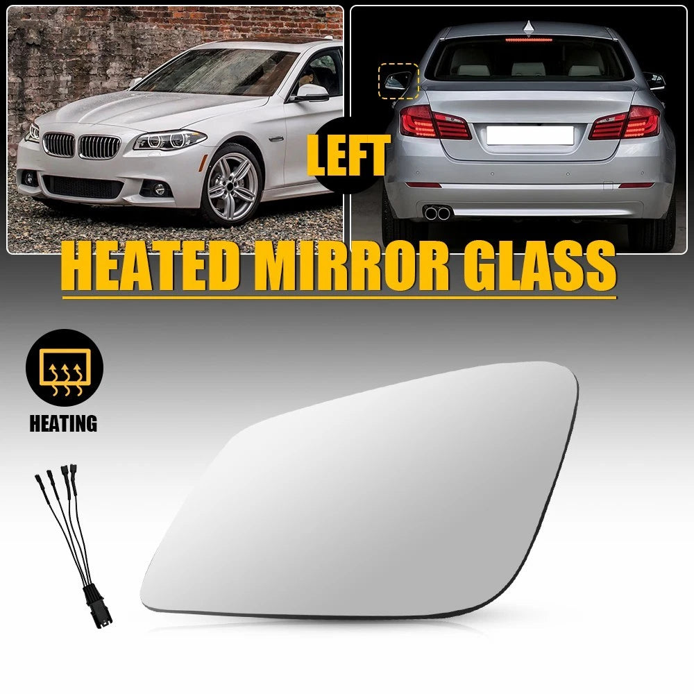 Heated Clear Mirror Glass for BMW 535i GT, 550i GT (2010–2017)