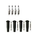 Set of 4 Denso Iridium Spark Plugs & NGK Coil Boots for Escape Mariner (L4 2.3)