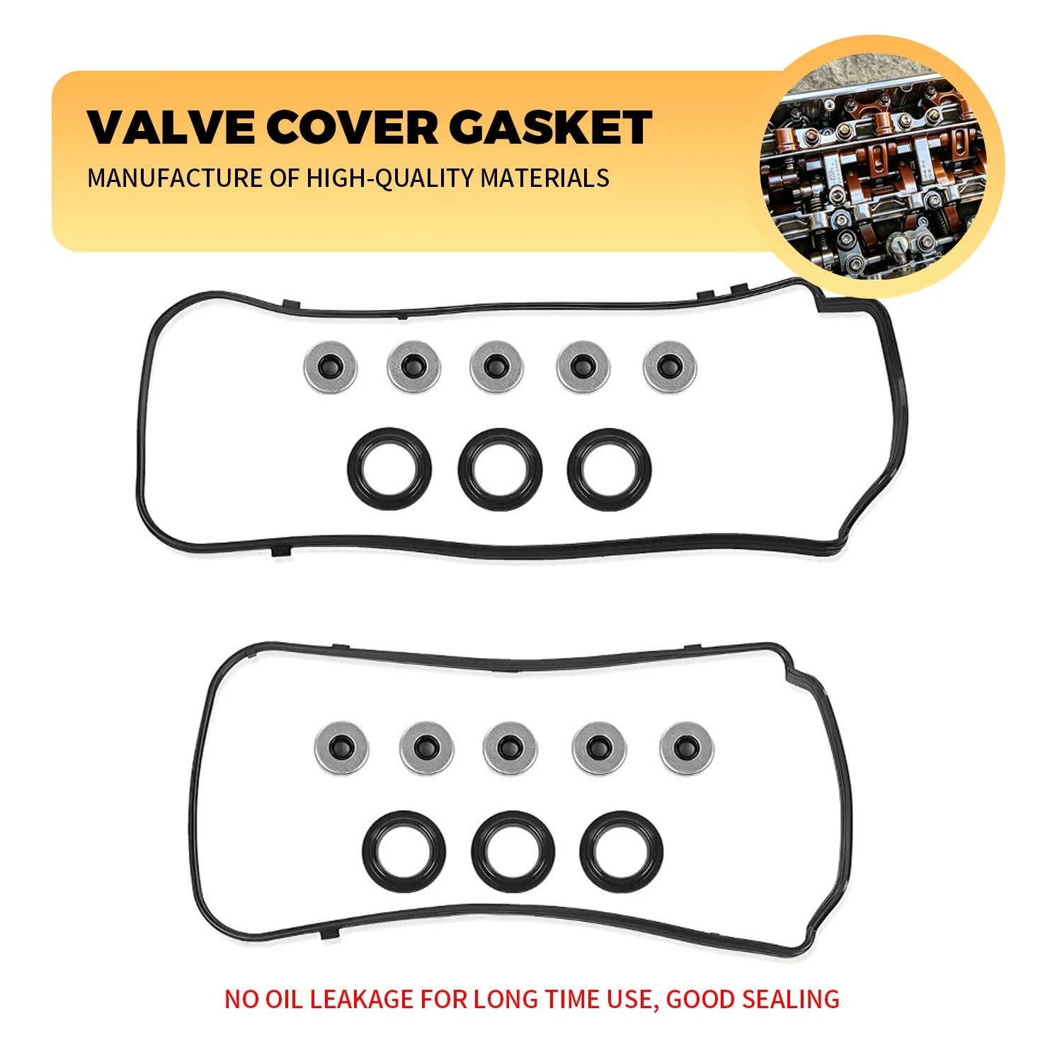 Engine Valve Cover Gasket Set for Honda Accord (2008–2012) 3.5L V6 3471cc