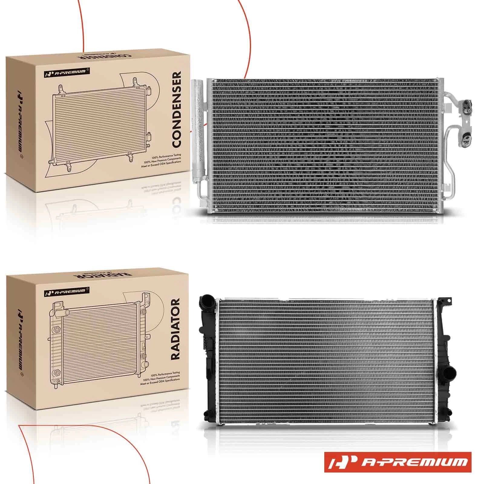 2X Radiator & AC Condenser for BMW 335i 428i 435i M235i (2011–2016)