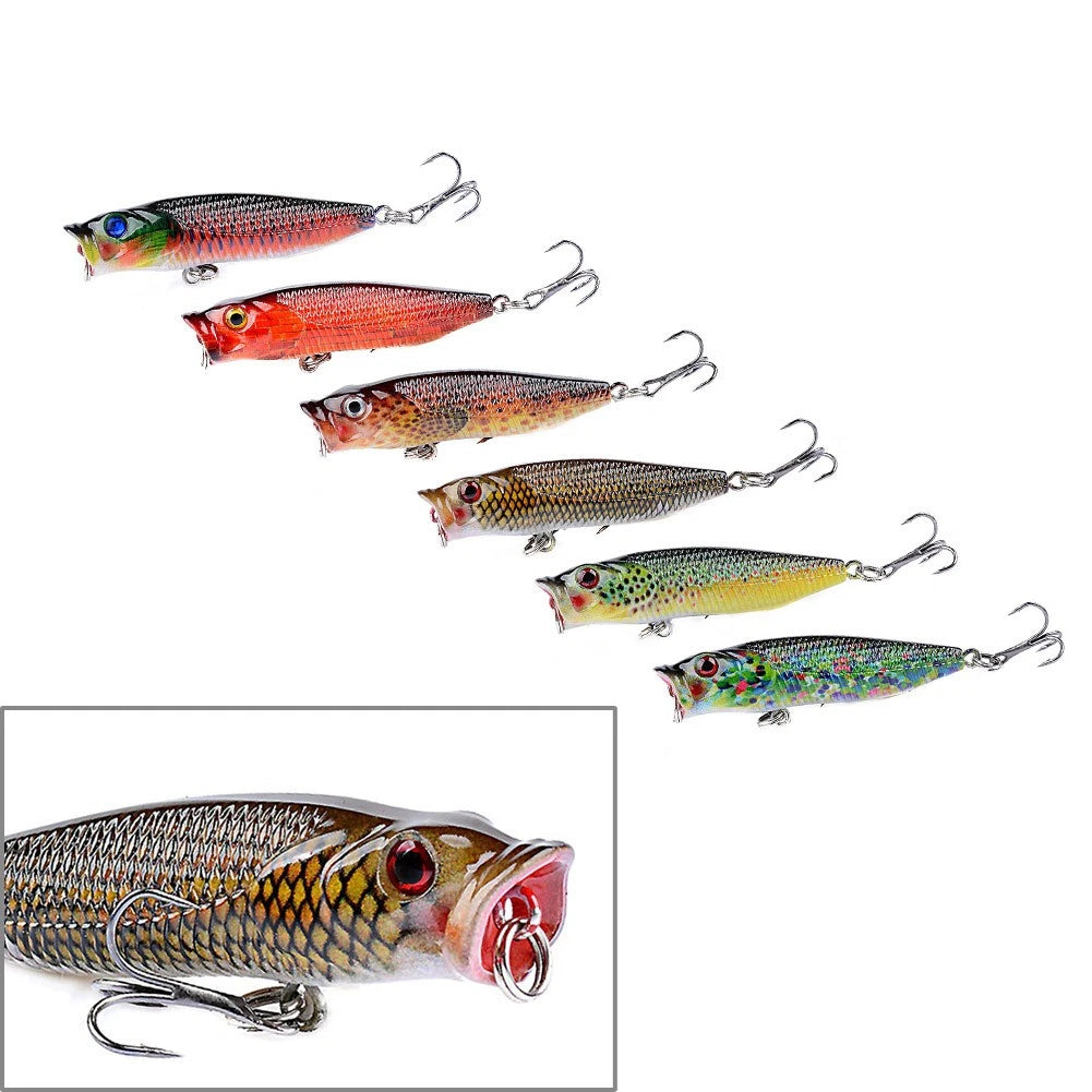 6PCS Minnow Baits for Fishing (UV Color Printing, 6.0g/6.5cm)