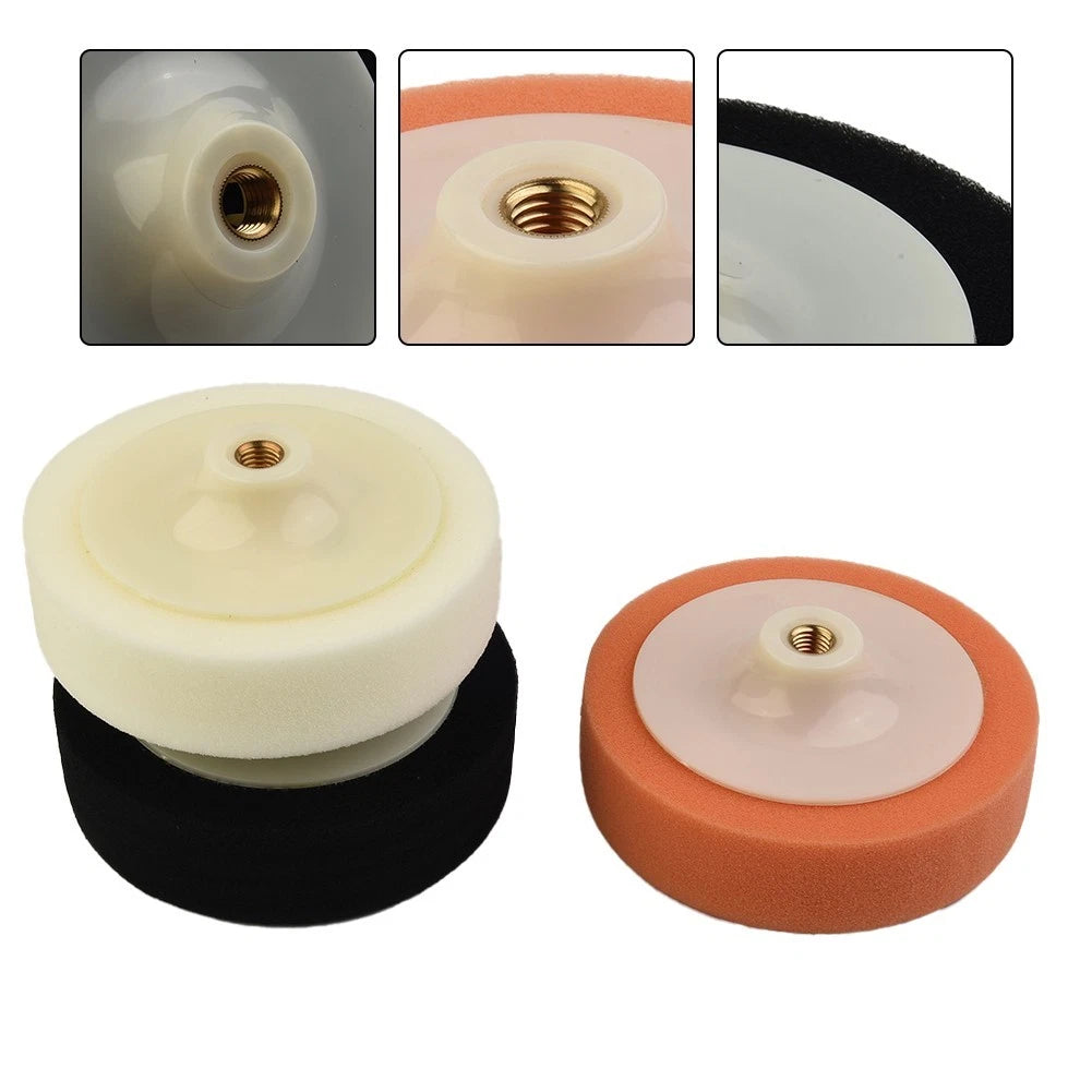 Set of 3 Polishing Sponge Waxing Buffing Pads for Car Polisher Tool
