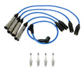 NGK 7mm Wire Set & 4 Platinum Spark Plugs for Volkswagen Golf GTI (1990–1999)
