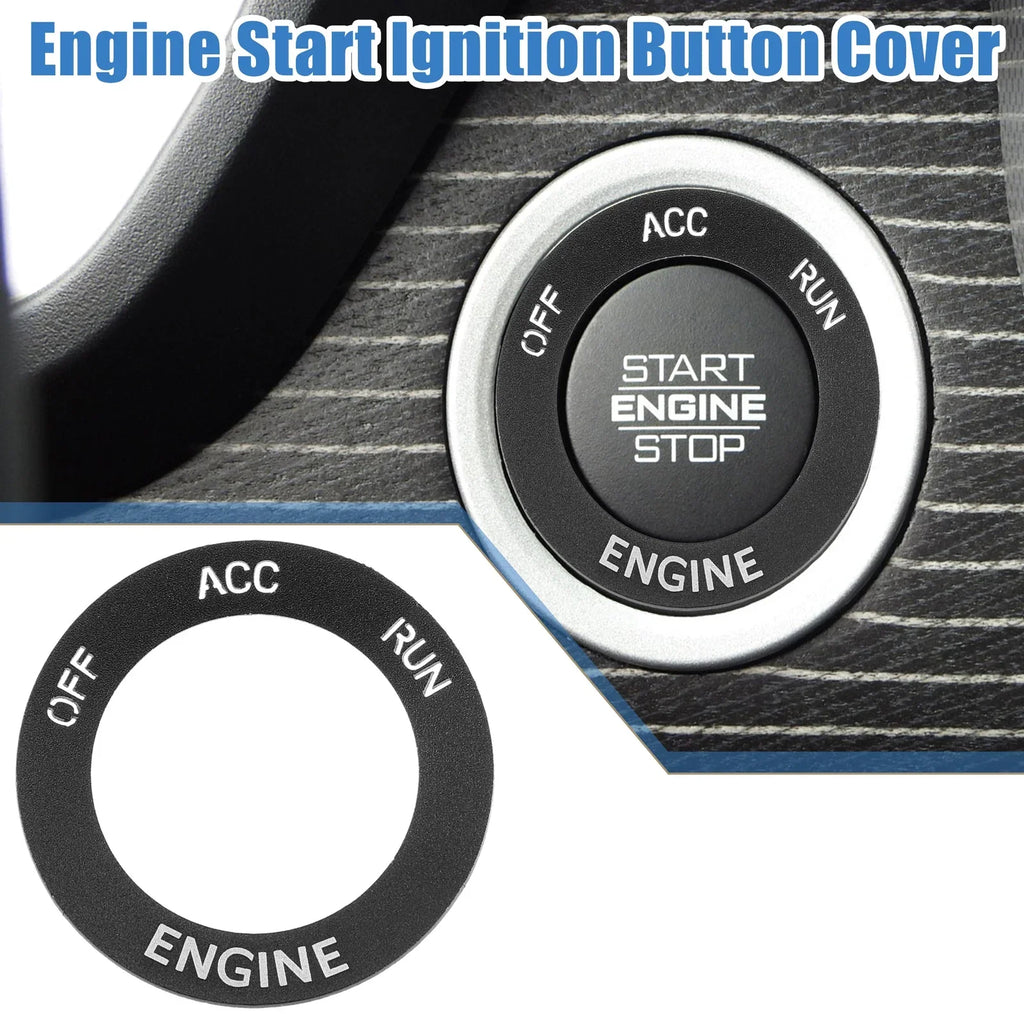 Engine Start Button Sticker for Dodge Charger Challenger Aluminum Alloy Black