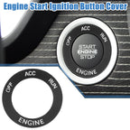 Engine Start Button Sticker for Dodge Charger Challenger Aluminum Alloy Black