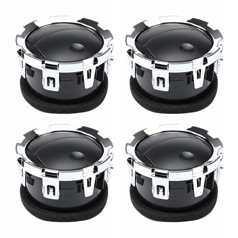 Set of 4 Dash Air Vents Black Chrome for Ford F-250 F-350 Super Duty (2008–2016)