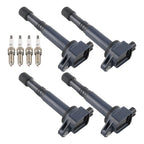 4X Ignition Coils + 4X Spark Plugs for Acura ILX Honda Accord Civic CR-V (2013–2021) UF-602