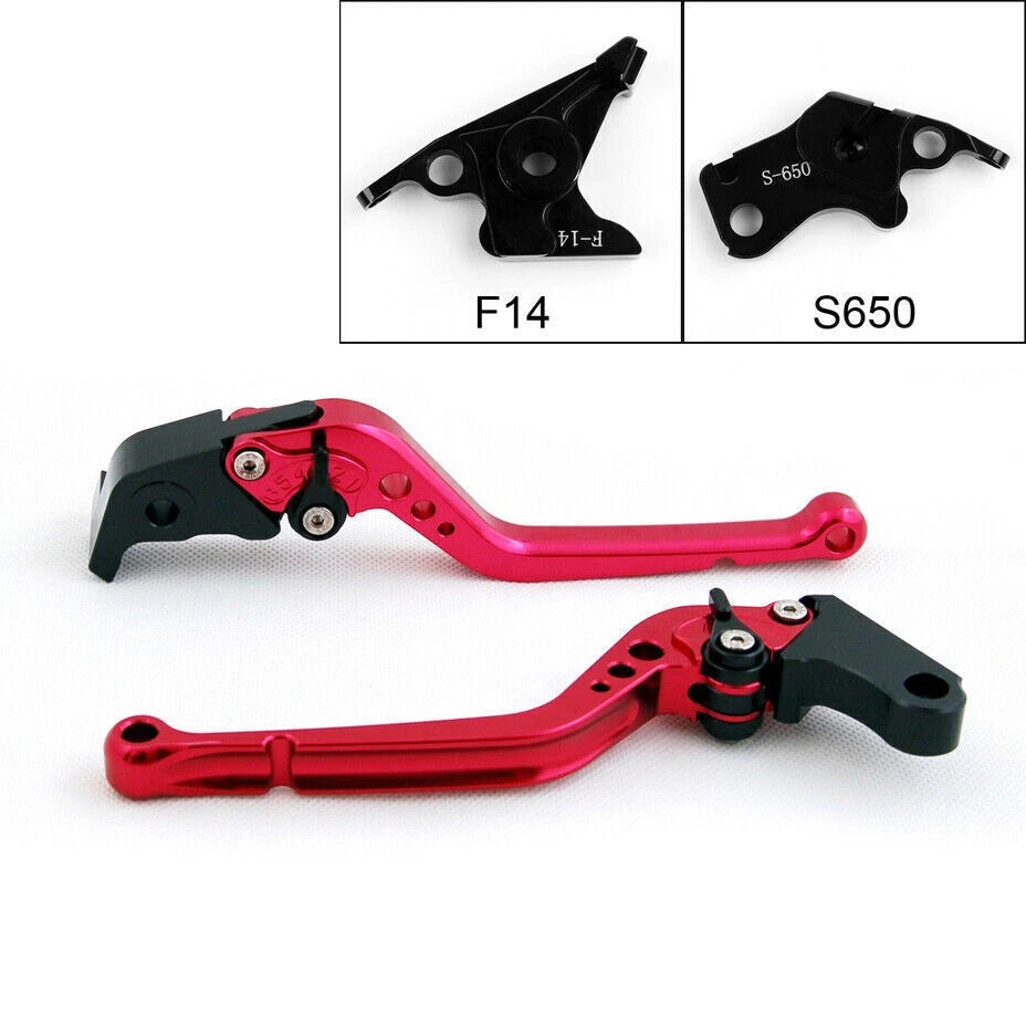 Long Brake Clutch Levers for Suzuki SV650/S BL650/V-Strom 600/750 KATANA (2003–2023) Red T9