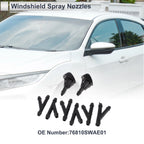 Washer Nozzle Set of 6 w/ Hose Connector for Honda (No. 76810SWAE01)