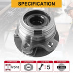 2X Front Wheel Bearing & Hubs 513310 for Nissan Murano (2003–2007)