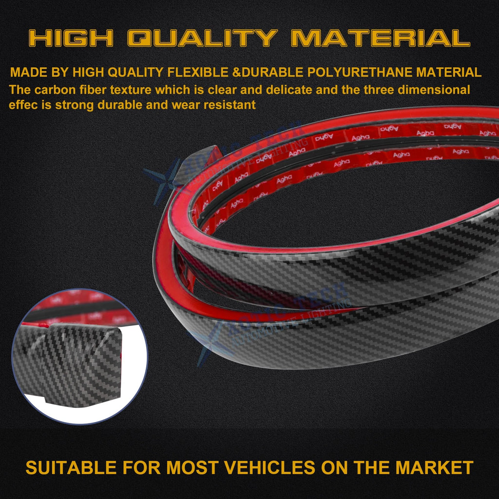 Carbon Fiber Style LED Tail Brake Light Bar for Universal (-)