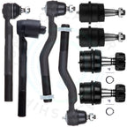 Set of 8 Front Lower Ball Joints & Outer Tie Rods for Jeep Grand Cherokee (1999–2004)
