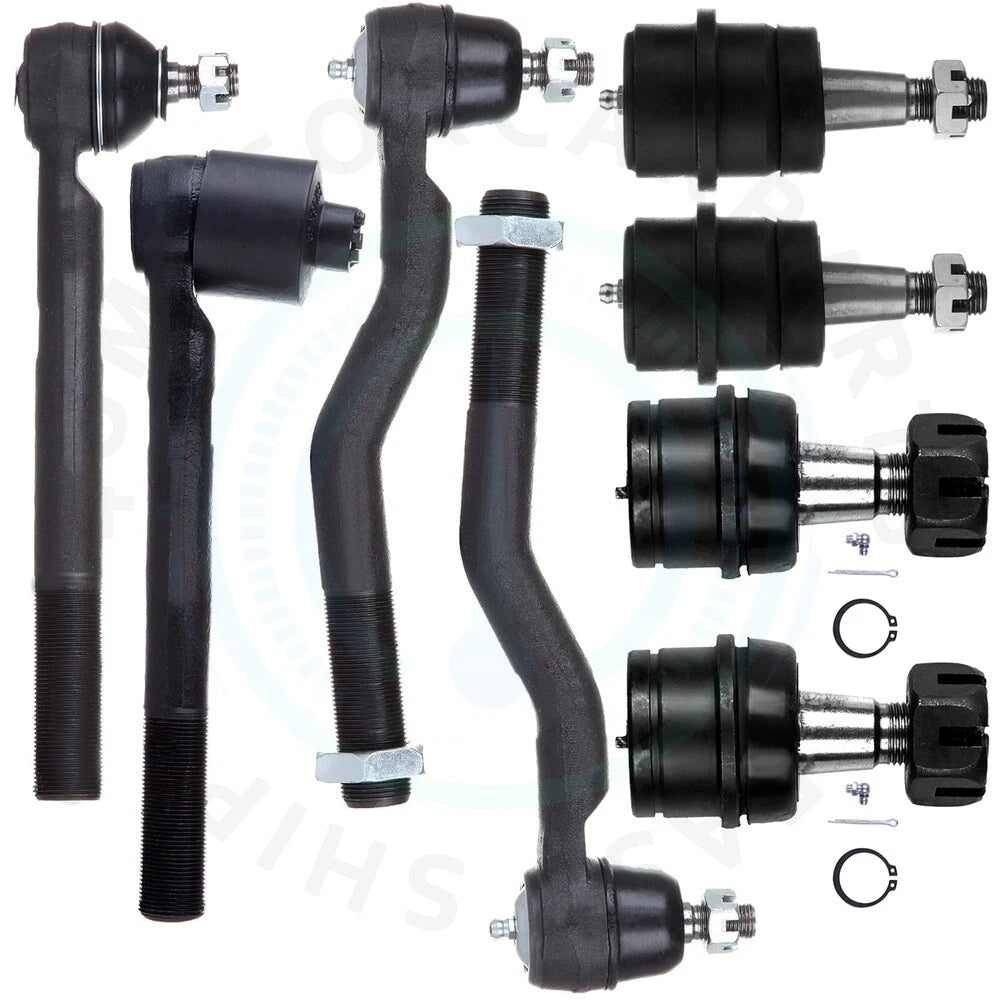 Set of 8 Front Lower Ball Joints & Outer Tie Rods for Jeep Grand Cherokee (1999–2004)
