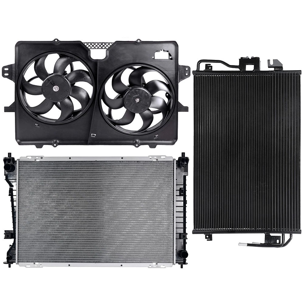 Cooling Fan Radiator AC Condenser Kit for Ford Escape (2009–2012)