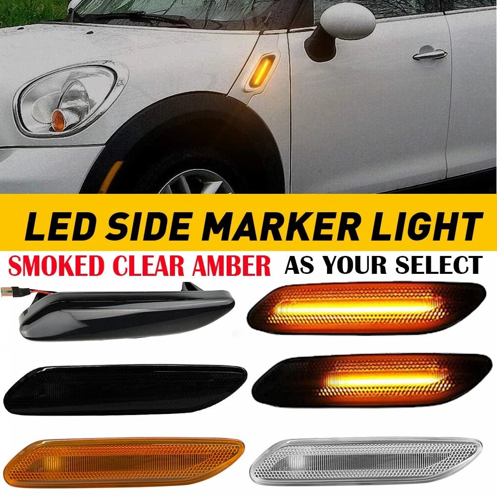 2PC LED Fender Side Marker Light Lamp for Mini Cooper Countryman (2011–2016)