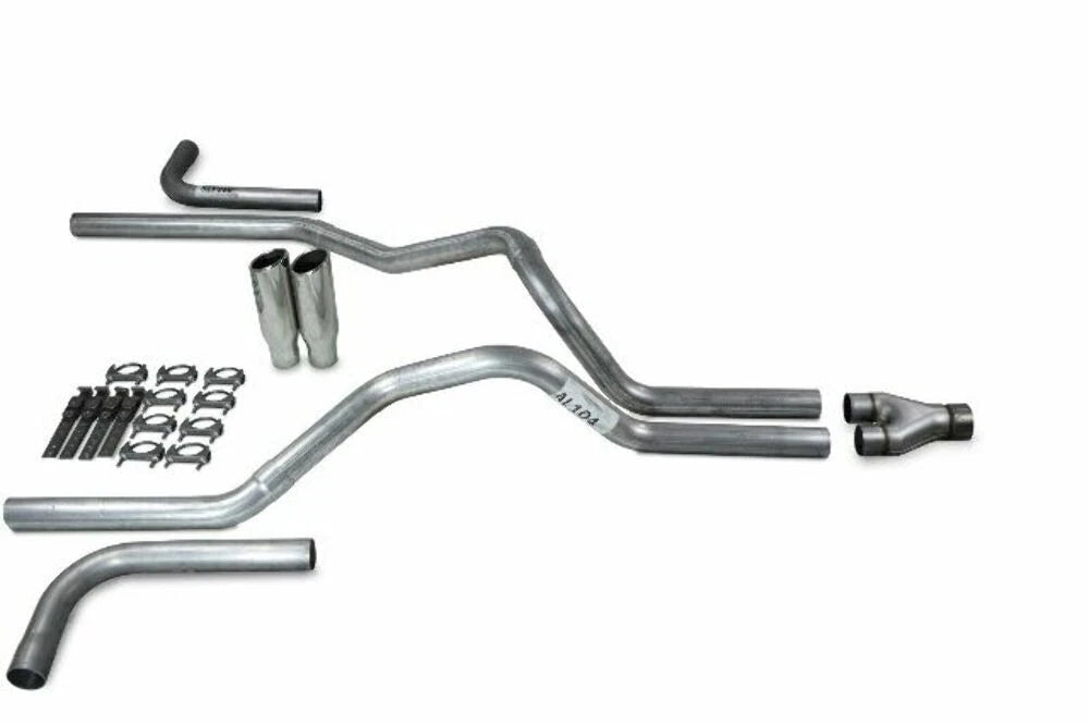 2.5" Dual Exhaust Kit for Chevy GMC 1500 (2019–2025) - Y Pipe, Clamp On Tips