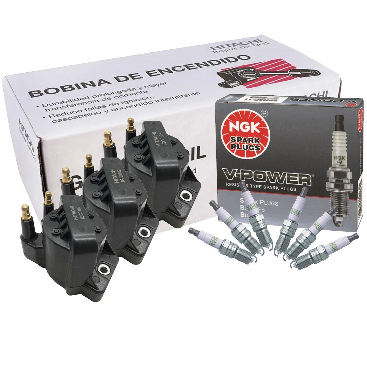 Set of 3 Ignition Coils & 6 NGK G-Power Spark Plugs for Lumina Oldsmobile (1990–2001)