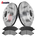 Front Drilled Disc Brake Rotor & Ceramic Brake Pads Kit for Ford Mustang (2004)