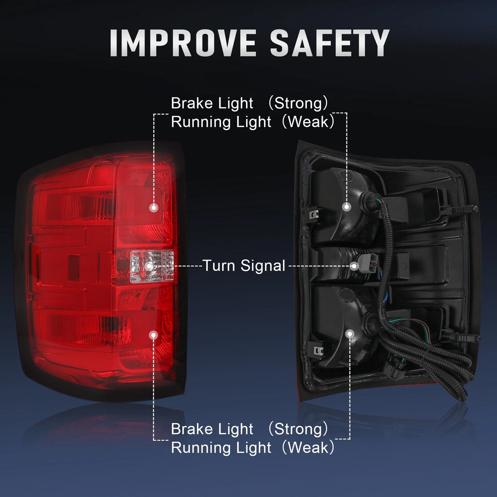 Pair Tail Lights for GMC Sierra 3500 (2015-2019)