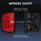 Pair Tail Lights for GMC Sierra 3500 (2015-2019)