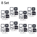 Set of 8 Carburetor Rebuild Kits for ZAMA RB-129 C1M-W26A C1M-W26B C1M-W26C