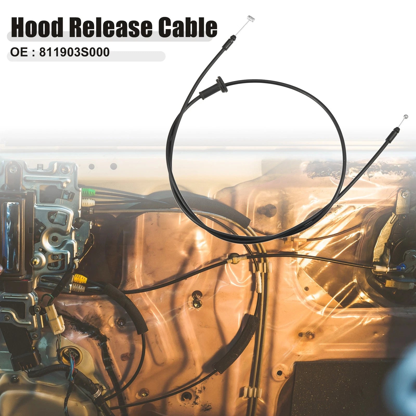 Hood Latch Release Cable for Hyundai Sonata Azera (2011–2019) 811903S000