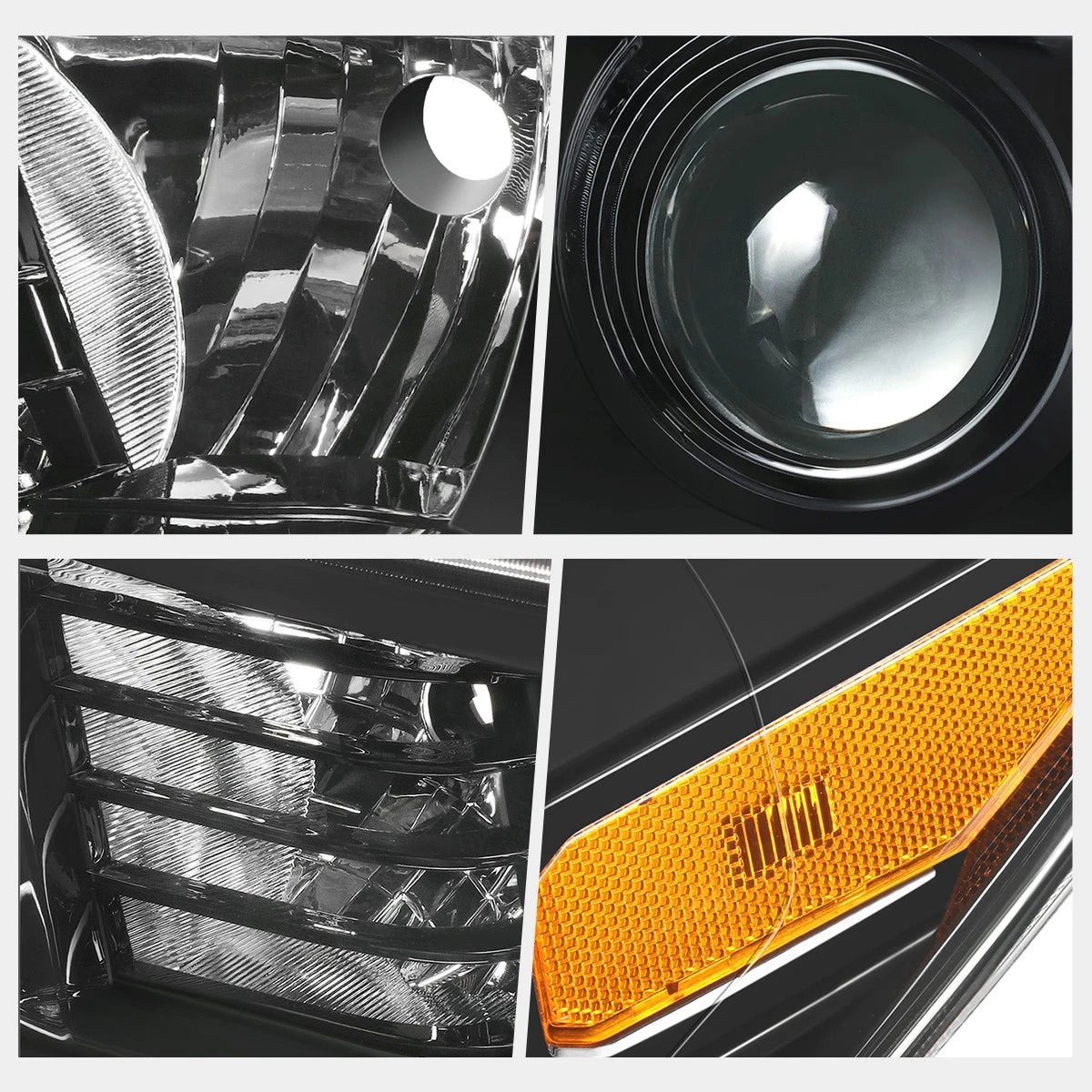 LED Projector Headlights for Toyota Tacoma (2016–2023) - Black Housing