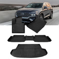 Set of 2 Full Cover Floor Mats & Cargo Trunk Liner for Hyundai Santa Fe (2021–2023)