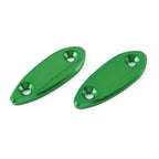 Motorcycle Mirror Block Off Base Plates Green for Kawasaki ZX6R (2009–2012)
