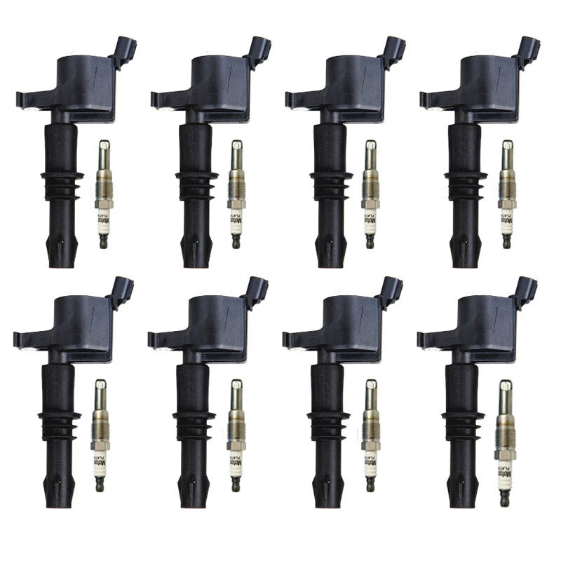 8X Ignition Coils + 8X Spark Plugs for Ford F150 Lincoln Mercury (1997–2008)