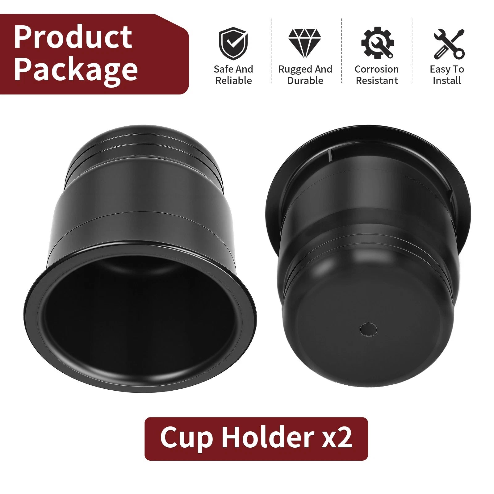 2X Cup Holder 5436836 for Polaris General 1000 / XP 1000 / XP 4 1000 (2016–2025)