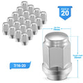 20PC Chrome 7/16-20 Lug Nuts Conical Seat Bulge for 1965–1967 Buick