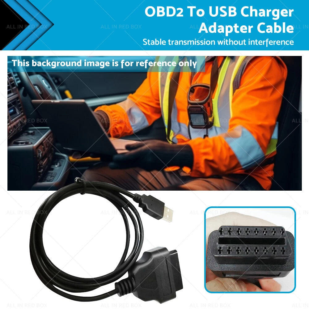 OBD2 16 Pin to USB Adapter Cable for Cars (1996–Present)