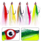 5pcs Bucktail Teaser Hooks for Fishing