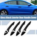 8pcs Exterior Side Door Handle Cover Trim for Hyundai Elantra (2011–2016) Black