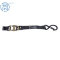 Set of 4 Tie Downs 1" × 15' Ratchet Straps 2200Lbs with S Hook Heavy Duty