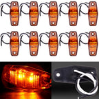 10pcs Amber 2Diode LED Clearance Lamp for Universal Trucks (Year Range)