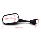 1PC Black Racing Mirror for Kawasaki Ninja ZX-6R 636 ZX6RR (2005–2008)