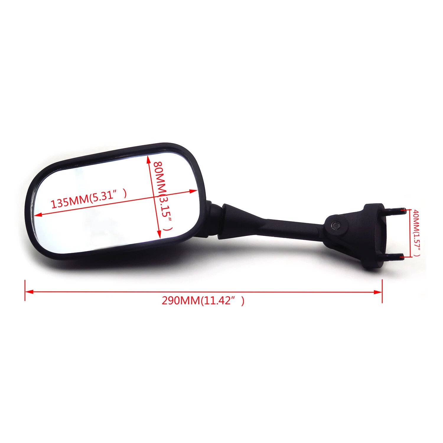 1PC Black Racing Mirror for Kawasaki Ninja ZX-6R 636 ZX6RR (2005–2008)