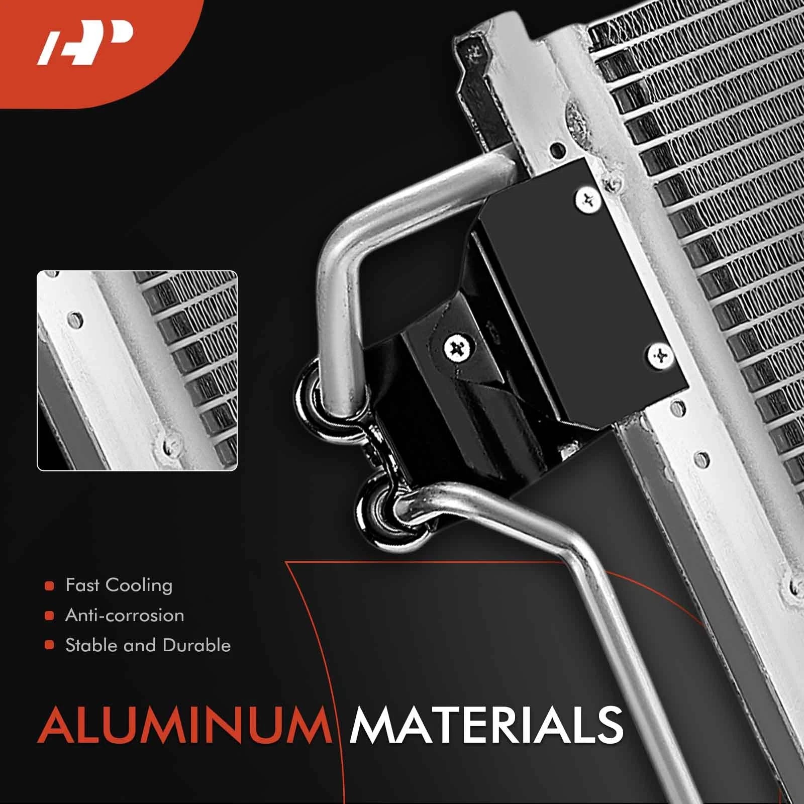 A/C Condenser with Bracket for Ford Mustang (1996-1998)