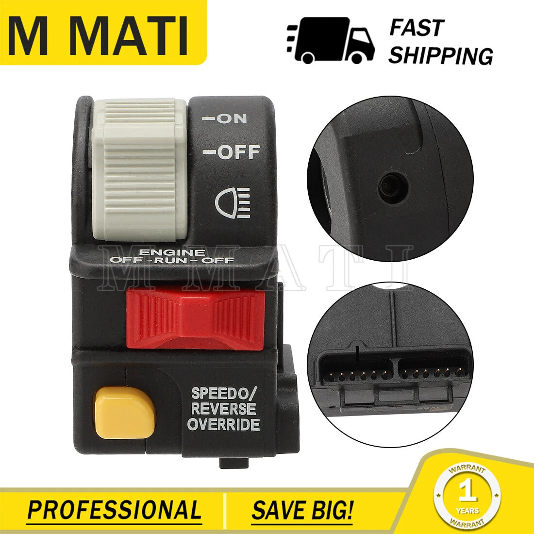 Handlebar Switch for Polaris Hawkeye 300, Scrambler 500, Sportsman 300, 850 (2003–2023) 4011655