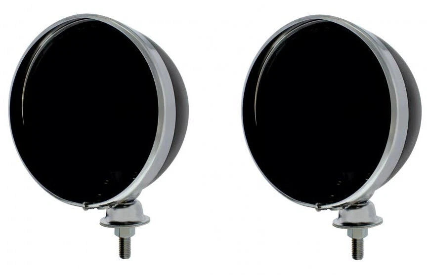 Headlight Buckets Assembly Wired for Hot Rods Front for Black Dietz (1950–1970)