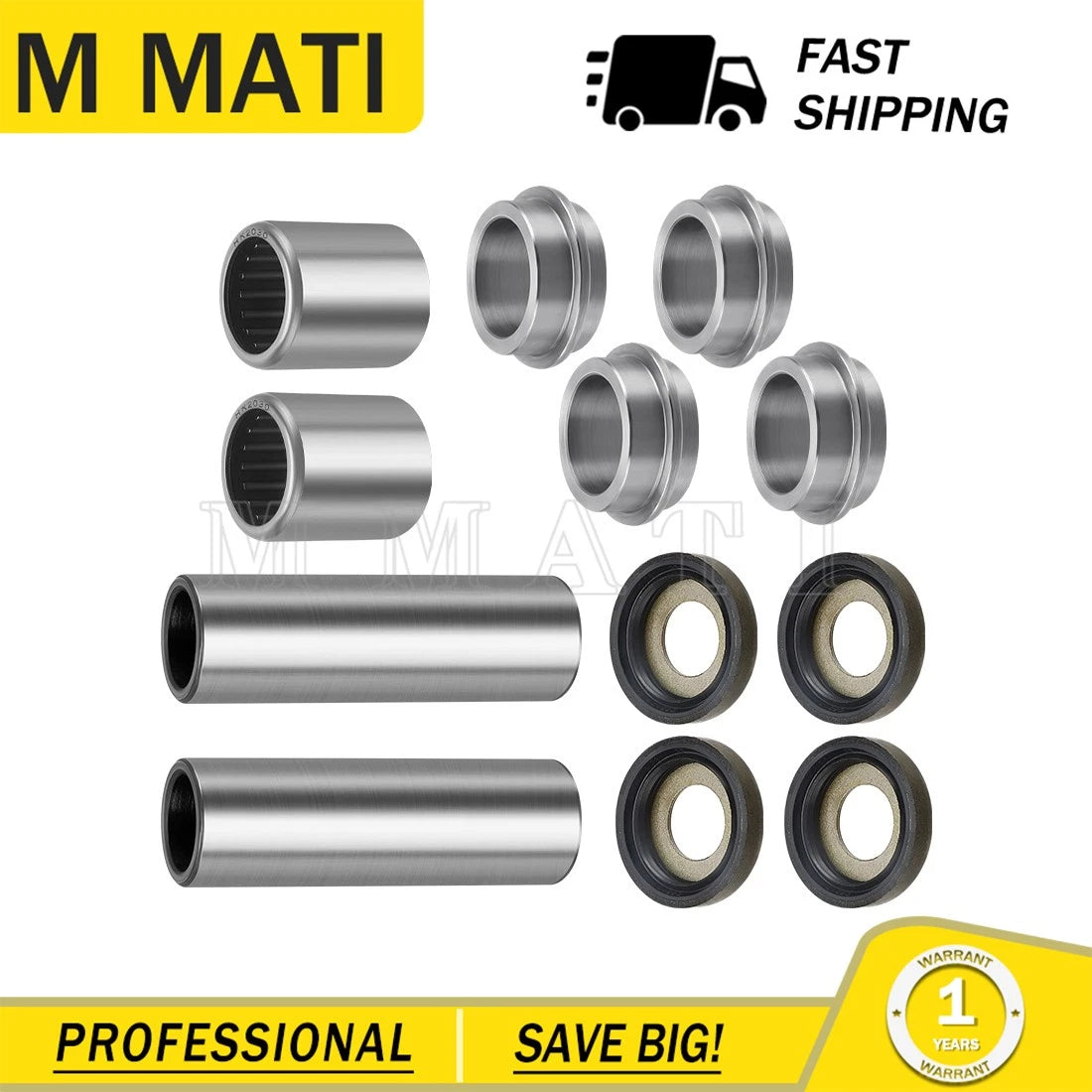 Swing Arm Bearing Collar Bushing Kit for Honda ATC250R (1985–1986), TRX250R (1986–1987)