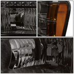 Smoked Clear Headlight Set with LED & Amber Corner for Sierra (2007–2014)