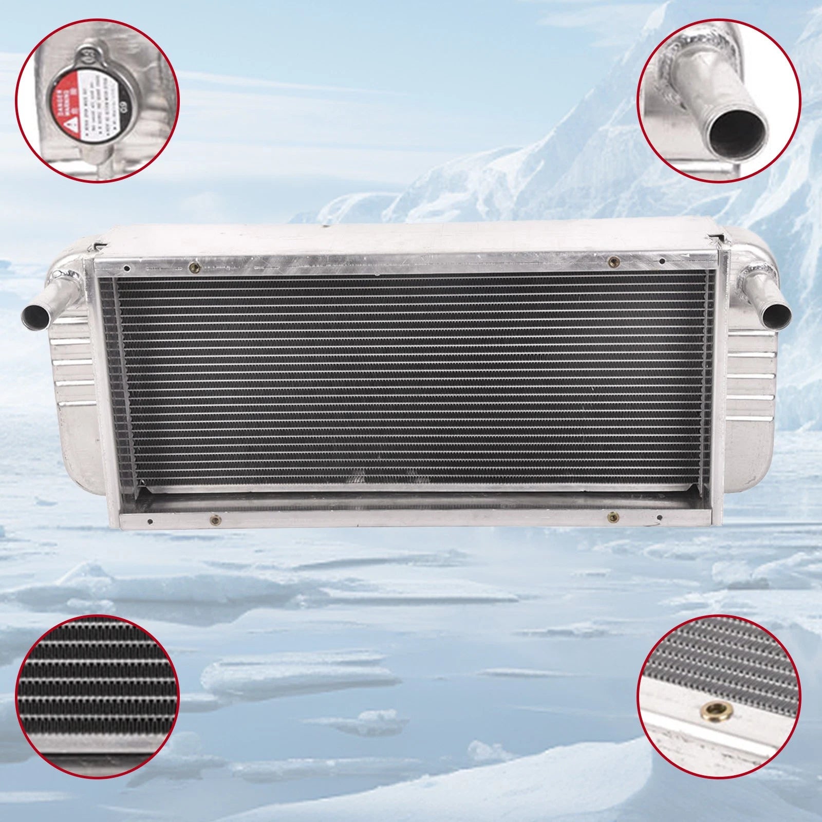 Aluminum Radiator for Bobcat Skid Steer Loaders (653–7753)