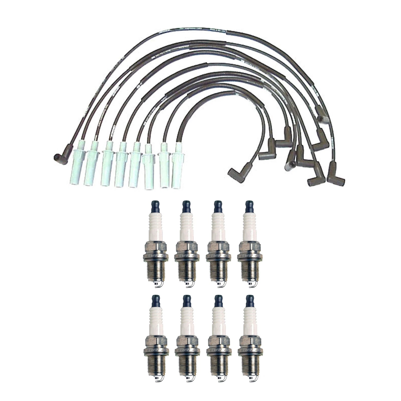 Denso Wire Set & 8 U-Groove Spark Plugs Kit for Dodge 5.2L 5.9L V8 (1994–2003)