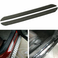 2x Door Scuff Sill Plate Guard Panel Protect Trim Cover Universal (Carbon Fiber)