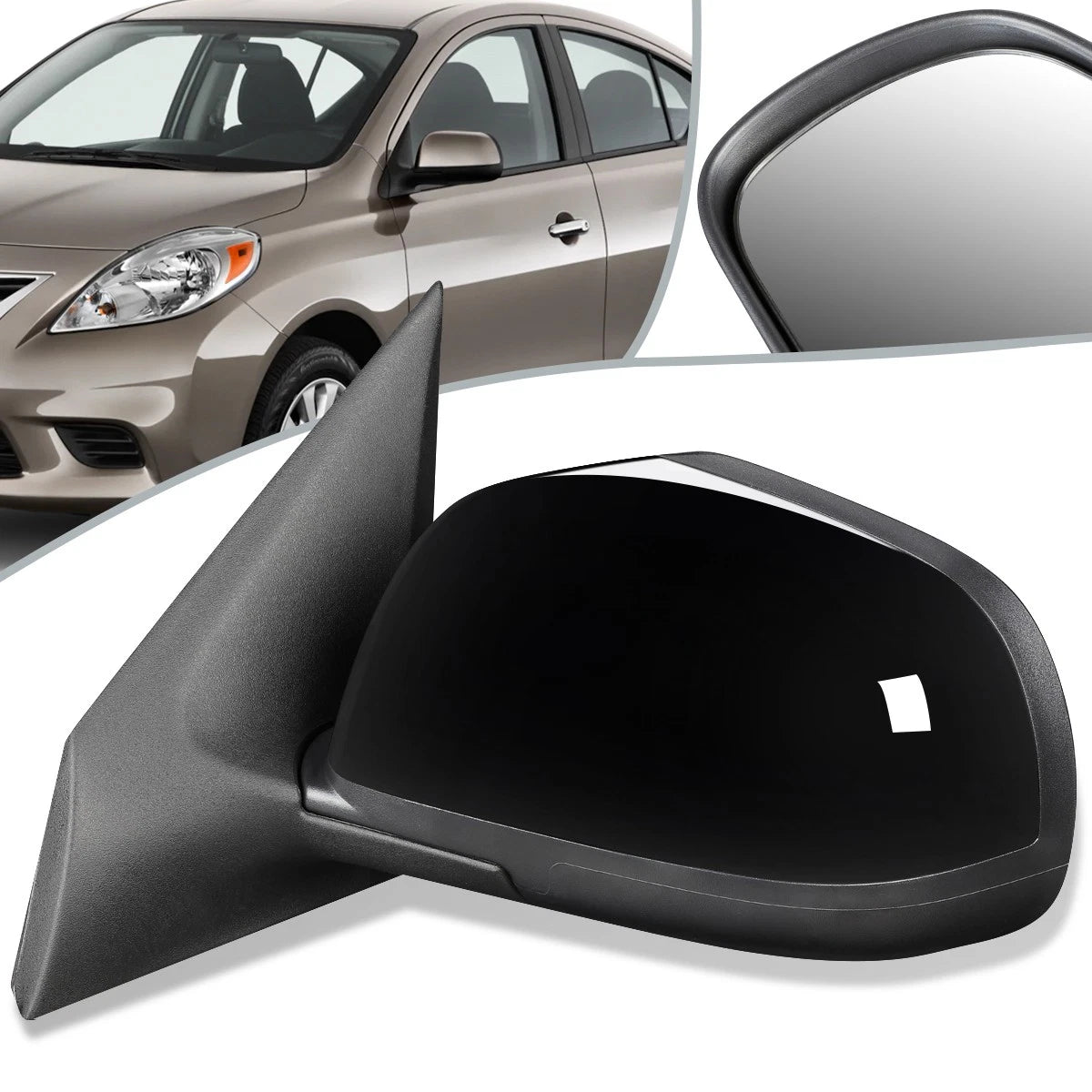 Power Heated Side Door Mirror Left for Nissan Versa (2012–2013) NI1320239